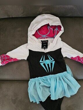 Spider-Gwen Inspired Baby Hooded Onsie